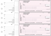 Pink Safety Standard Invoice Business Checks