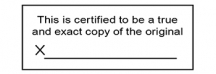 Certified Copy Signature Stamp