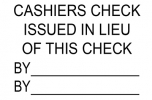 Issued Cashier's Check Stamp