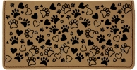 Paw Prints Engraved Leather Cover