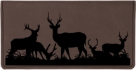 Grazing Deer Engraved Leather Cover