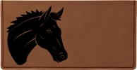 Majestic Horse Engraved Leather Cover