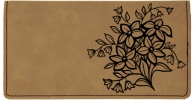 Spring Flowers Engraved Leather Cover