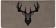 Big Horned Buck Engraved Leather Cover