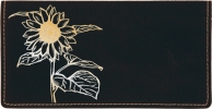 Joyous Sunflower Engraved Leather Cover