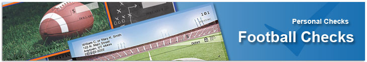 Order Football Checks with goal lines, footballs to show your team spirit