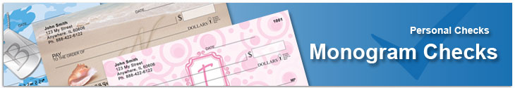 Order Stylish Monogrammed Personal Checks Online