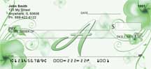 Floral Monogram Personal Checks