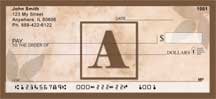 Simplistic Monogram Personal Checks