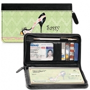 Stepping Out Zippered Checkbook Cover