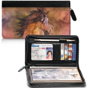 Learn more about Equus Genuine Leather Zippered Checkbook Cover Wallet