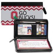 I Love Ohio State(R) Chevron Zippered Wallet Checkbook Cover