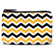 Black and Gold Chevron Coin Purse