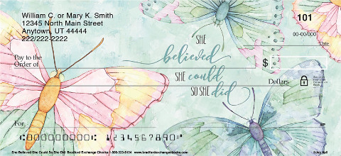 She Believed She Could So She Did Checks