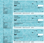 Swirls Designer Deskset Checks