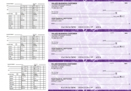 Purple Marble Payroll Business Checks