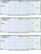 Blue Green 3 Per Page Laser Checks