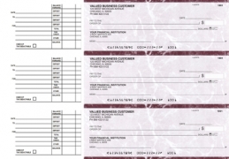 Burgundy Marble Accounts Payable Business Checks