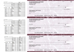 Burgundy Marble Payroll Business Checks