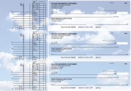 Clouds Multi Purpose Designer Business Checks