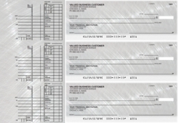 Learn more about Brushed Metal Multi Purpose Designer Business Checks