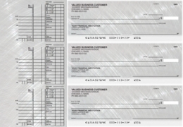 Brushed Metal Multi Purpose Designer Business Checks