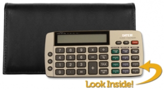 Learn more about Black Tri-fold Checkbook Calculator Cover