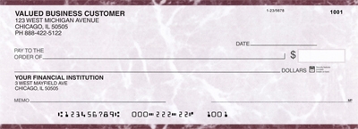 Learn more about Burgundy Marble Business Pocket Checks