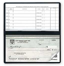 Compact Size Duplicate Checks, Green Marble Design