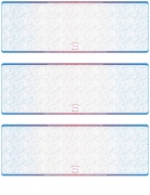 Blue Red Blank High Security 3 Per Page Laser Checks