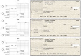 Tan Parchment General Itemized Invoice Business Checks