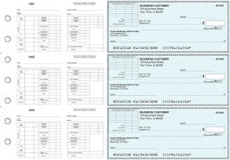 Teal Safety Multi-Purpose Corner Voucher Business Checks