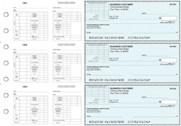 Teal Safety Multi-Purpose Corner Voucher Business Checks