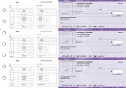 Purple Marble Multi-Purpose Corner Voucher Business Checks