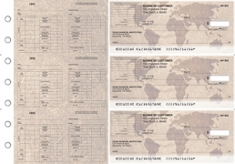 Learn more about World Map Multi-Purpose Corner Voucher Business Checks