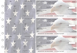 American Flag Multi-Purpose Corner Voucher Business Checks