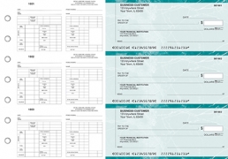 Learn more about Teal Marble Multi-Purpose Counter Signature Business Checks