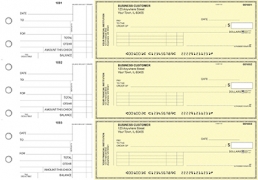 Yellow Safety Standard Invoice Business Checks