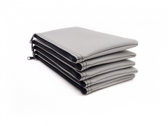 Learn more about Grey Zipper Bank Bag 5.5 X 10.5