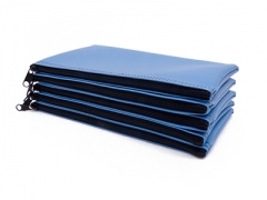 Learn more about Light Blue Zipper Bank Bag 5.5 X 10.5