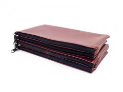 Learn more about Burgundy Zipper Bank Bag 5.5 X 10.5