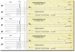 Goldenrod General Purpose 3-on-a-Page Checks