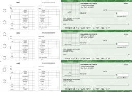 Green Marble Multi-Purpose Corner Voucher Business Checks