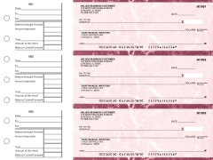 Burgundy Marble General Business Checks