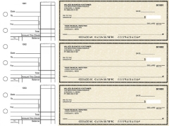 Tan Parchment Standard Business Checks