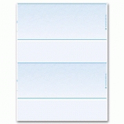 Laser 2-Up Check, 11  Sheet, Blank Stock