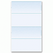 Laser 2-Up Check, 14  Sheet, Blank Stock