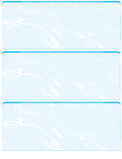 Teal Marble Blank 3 Per Page Laser Checks