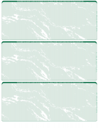Green Marble Blank 3 Per Page Laser Checks