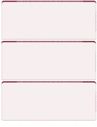 Burgundy Safety Blank 3 Per Page Laser Checks